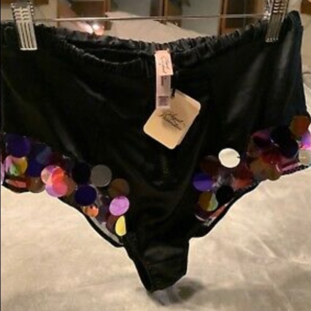 Agent Provocateur Black High-Waist Sequin Accent Panty